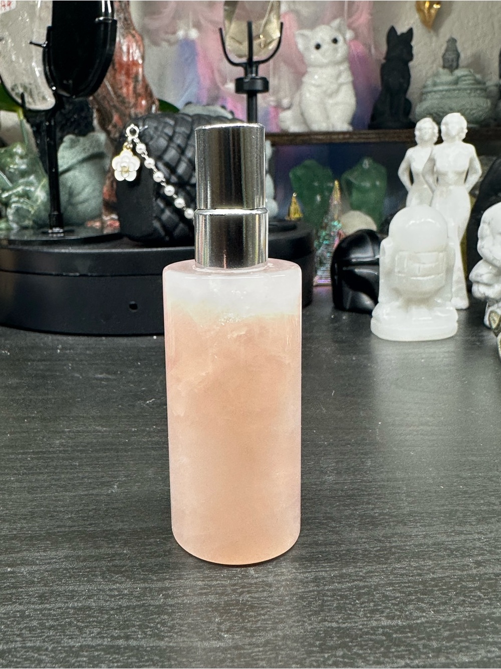 Crystal Spray Bottle with Silver Pump